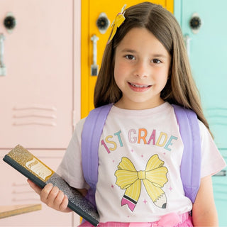 Sweet Wink First Grade Pencil Bow Short Sleeve T-Shirt - Ballet