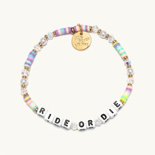 Little Words Project Bracelet - Friendship: Ride or Die
Colorful beaded bracelet with 'RIDE OR DIE' letters on a white background