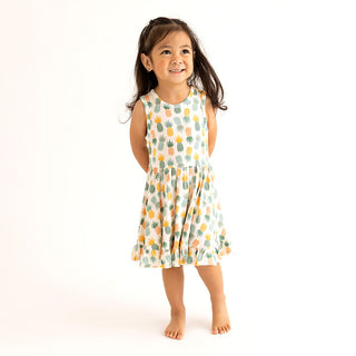 Posh Peanut McGuire Racerback Ruffled Twirl Dress, Posh Peanut, cf-size-3t-4t, cf-type-dress, cf-vendor-posh-peanut, McGuire, Pineapple, Posh Peanut, Posh Peanut Twirl Dress, PPSS23, Racerbac