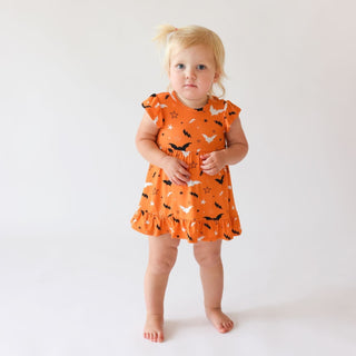 Posh Peanut Hendrix Capsleeve Ruffled Bodysuit Dress