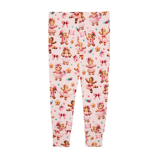 Posh Peanut Classic Pajama Set - Ginger Posh
Leggings with teddy bear pattern on a pink background