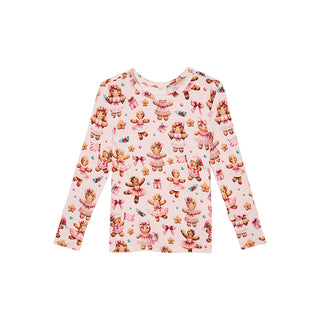 Posh Peanut Classic Pajama Set - Ginger Posh
Long-sleeve shirt with teddy bear pattern on a white background