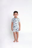 Posh Peanut Sharkly Basic Short Sleeve & Short Length Pajama