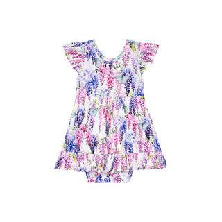 Posh Peanut Laura Jane Tie Back Ruffled Bodysuit Dress