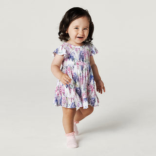 Posh Peanut Laura Jane Tie Back Ruffled Bodysuit Dress