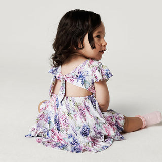 Posh Peanut Laura Jane Tie Back Ruffled Bodysuit Dress