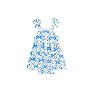 Posh Peanut Emersyn Bow Babydoll Bodysuit Dress