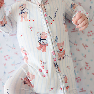 Posh Peanut Captain Theo Footie Zippered One Piece