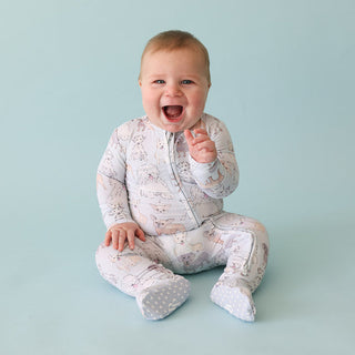 Posh Peanut Gatsby Footie with Zipper