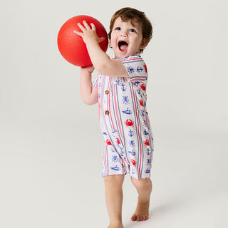 Posh Peanut Connor Collared Henley Shortall