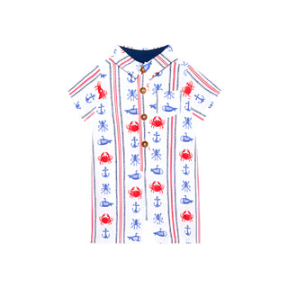 Posh Peanut Connor Collared Henley Shortall