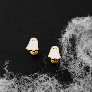 Pip Pop Post, Pip Pop Post Earrings - Ghost - Basically Bows & Bowties