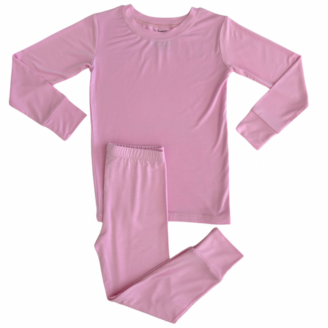 In My Jammers Petal Pink Solid L/S 2pc PJ Set