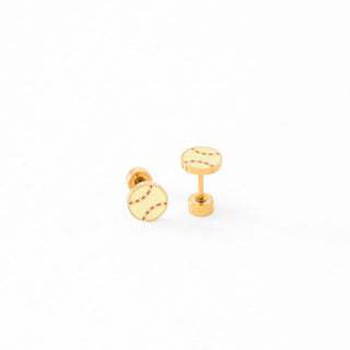 Pip Pop Post, Pip Pop Post Earrings - Softball - Basically Bows & Bowties