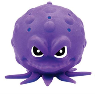 Purple Master Toys Splash Fun Monster Water Ball
Four colorful rubber toys shaped like a green dinosaur, red crab, purple octopus, and yellow creature on a white background.