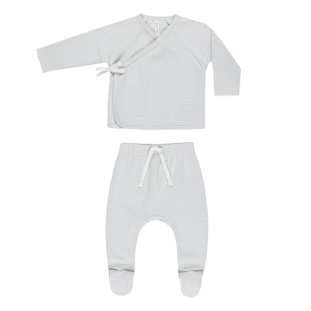 Quincy Mae Wrap Top + Pant Set - Blush