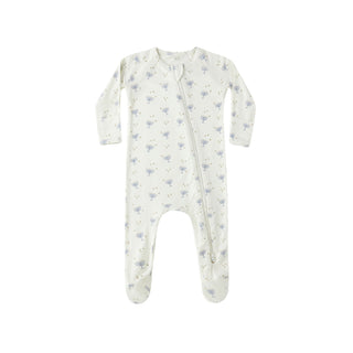 Quincy Mae Bamboo Zip Footie - Hanukkah