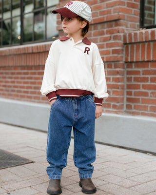 Rylee & Cru, Rylee & Cru Collared Sweatshirt - Natural - Basically Bows & Bowties