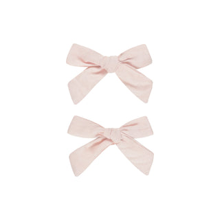 Rylee & Cru Bow Set - Blush Two pink bows on a white background