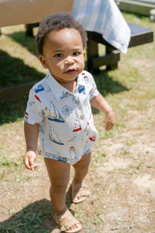 Blue Rooster Baby Boys Easton Jumper - Nautical Adventure