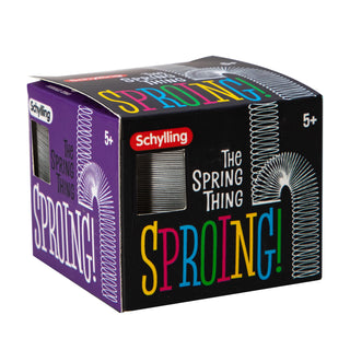 Schylling Sproing Metal Spring Box of Schylling 'The Spring Thing' toy on a white background