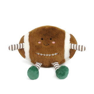 Mon Ami Freddie Football Plush toy resembling a football with a face on a white background