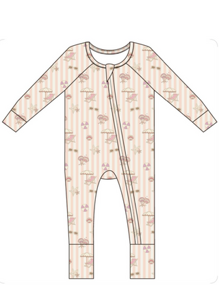 In My Jammers Beach Day Zipper Romper