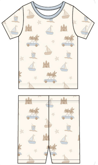 In My Jammers, In My Jammers Coast Two Piece Short Set - Basically Bows & Bowties