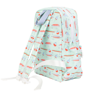 Small Apple of My Isla The Backpack - Lures Backpack with a colorful pattern on a white background