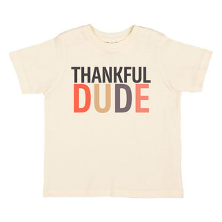 Sweet Wink Thankful Dude Thanksgiving S/S Shirt - Natural, Sweet Wink, cf-size-12-18-months, cf-size-2t, cf-size-3t, cf-size-4t, cf-size-5-6y, cf-size-7-8y, cf-type-tee, cf-vendor-sweet-wink,