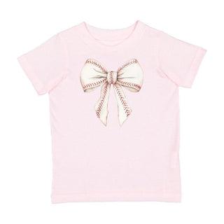 Sweet Wink Baseball Bow Short Sleeve T-Shirt - Ballet