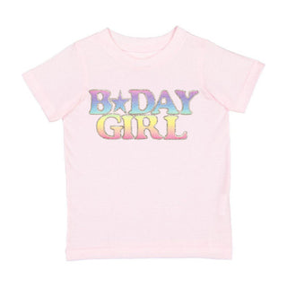Sweet Wink Pastel Rainbow BDay Girl Patch Short Sleeve T-Shirt - Ballet