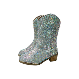 Lola and The Boys Silver Crystal Cowgirl Boots