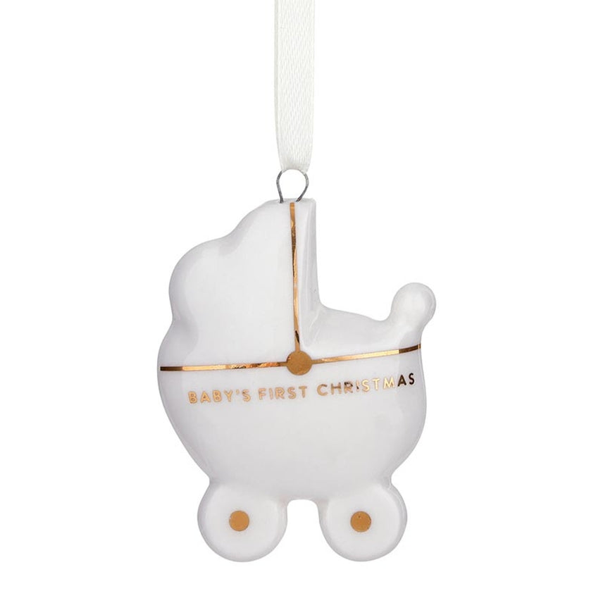 Baby Carriage Babys First Christmas (Ornament)