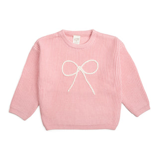 Sweet Wink Bow Yarn Knit Sweater