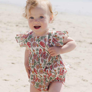 Pink Chicken Baby Girls Elsie Bubble - Butterfly Vines