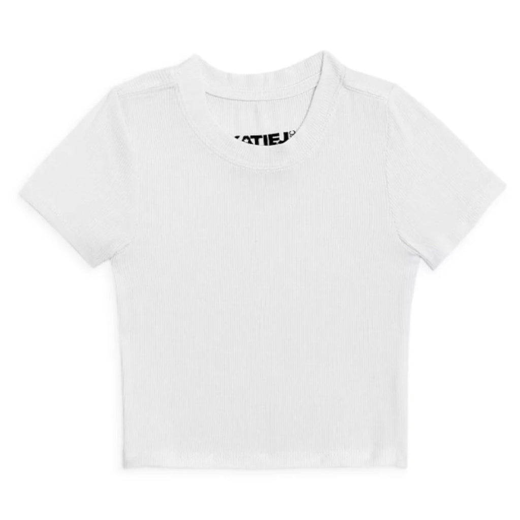 Katie J NYC Girls Tween Livi Long Sleeve Tee Ribbed Tee 2.0 (LONGER) - Ecru main image 1