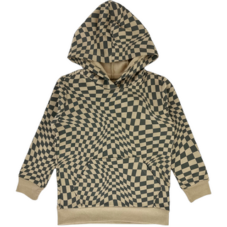 Tiny Whales, Tiny Whales Check It Hoodie - Wheat - Basically Bows & Bowties