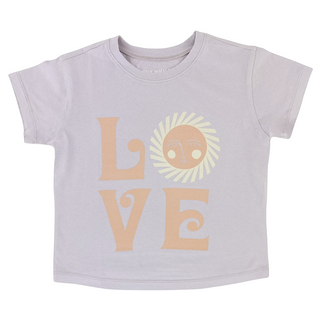 Tiny Whales Girls Love Boxy Tee - Lilac