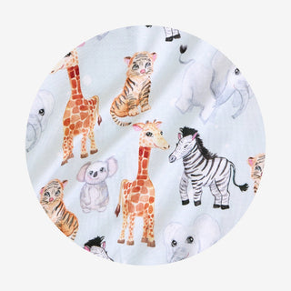 Posh Peanut Zoo Babies Footie Zippered One Piece