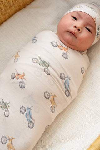 Copper Pearl Ryder Knit Swaddle Blanket