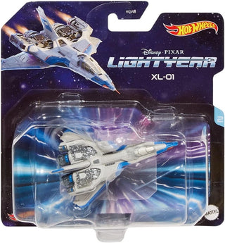 Disney Pixar Lightyear XL-01 Mattel Hot Wheels Lightyear Diecast Vehicle Hot Wheels Lightyear toy spaceship in packaging with Hot Wheels logo
