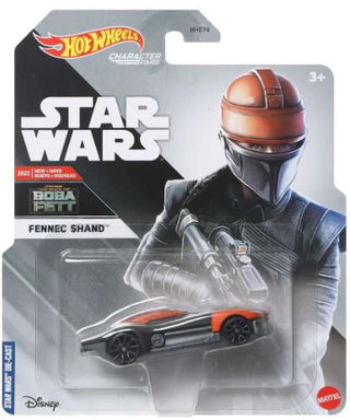 Fennec Shand Mattel Hot Wheels Blockbuster Star Wars Diecast Hot Wheels Star Wars Boba Fennec Shand character car in packaging