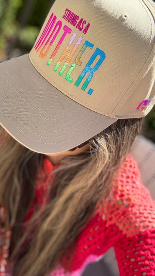 Strong As A Mother™ Canvas Ombre Hat - Khaki