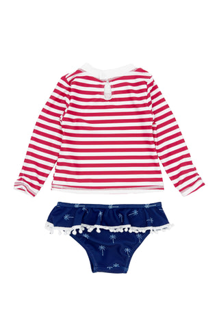 Feather 4 Arrow Sandy Toes L/S Swim Set - Twilight