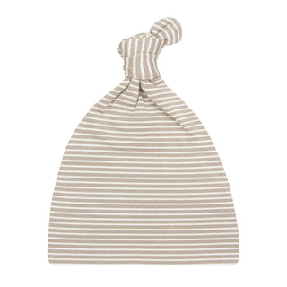 Lou Lou and Company Top Knot Hat - Banks
Striped baby swaddle with a hat on a white background