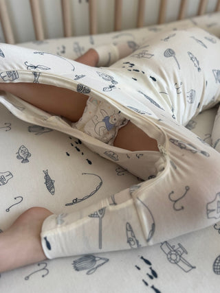 Gunamuna Convertible Romper Footie - Fishing