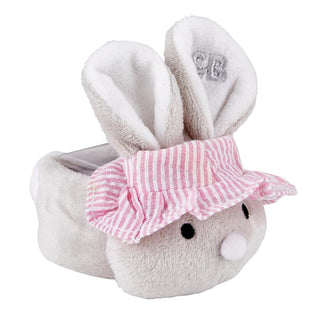 Boo-Bunnie Stephan Baby Boo Bunnie® & Beach Friends
Plush bunny slippers with a pink hat on a white background