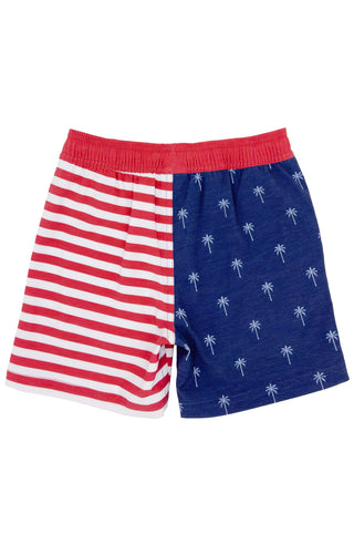 Feather 4 Arrow Palm Stripe Volley Trunk - Twilight