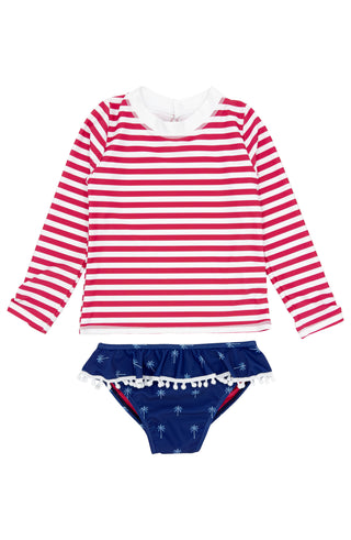 Feather 4 Arrow Sandy Toes L/S Swim Set - Twilight